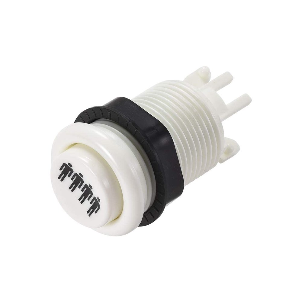 XYWHPGV 28mm Mounting Hole Game Push Button Switch Round for arcade games white with icon 4 people 1 pc(5ea0f 997fc f8338 d8c8f c6a25 e66dc