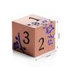 DNDND Flowers Metal Dicet D6, 6 PCS Six Sided Zinc Dice with Black Velvet Bag for DND Pathfinder Shadowrun or GURPs (The Glitter Blue Flowers with Ancient Brass) view 2