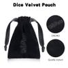 DNDND Flowers Metal Dicet D6, 6 PCS Six Sided Zinc Dice with Black Velvet Bag for DND Pathfinder Shadowrun or GURPs (The Glitter Blue Flowers with Ancient Brass) view 4