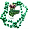 Alligator Royal Crown Mardi Gras Bead Necklace New Orleans Gator view 1