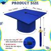 Kidum 16 Pcs 2026 Graduation Cap Kindergarten Bulk Graduation Cap Preschool Child Size Grad Caps with Metal 2024 Tassel (Blue) view 2
