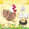 9 in 1 Valentines Chicken Stuffed Animal Set, Stuffed Chicken Plush Toy Egg Laying Hen with Zipper and Baby Chicks Plush Chickens, Eggs and Coop Chicken Toys for Kids Girls Boys Birthday Easter Gifts view 3