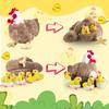 9 in 1 Valentines Chicken Stuffed Animal Set, Stuffed Chicken Plush Toy Egg Laying Hen with Zipper and Baby Chicks Plush Chickens, Eggs and Coop Chicken Toys for Kids Girls Boys Birthday Easter Gifts view 4