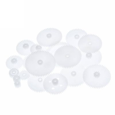 58pcs/Bag J293Y Plastic 0.5 Module Gears White Micro DC Motor Toys Gears DIY Combination Parts