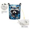 Foruidea Cute Little Raccoon Laundry Basket,Laundry Hamper,Collapsible Storage Bin, Oxford Fabric Clothes Baskets,Nursery Hamper For Home,Office,Dorm,Gift Basket, Medium view 2