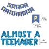 12th Birthday Decorations Blue for Boys Girls,Almost a teenager Balloons 12th Birthday Banner 12 Foil Balloons for Official Pre-teen12 Years Old Boys Girls (Blue)(12th) view 3