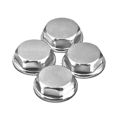ALBARAY Upgrade Parts Compatible with HPI for Baja 5B 5T 5SC for ROFUN for Rovan Alloy Wheel Nut Cap for 1/5 RC Motor Truck RC CAR Parts (Color : Silver)
