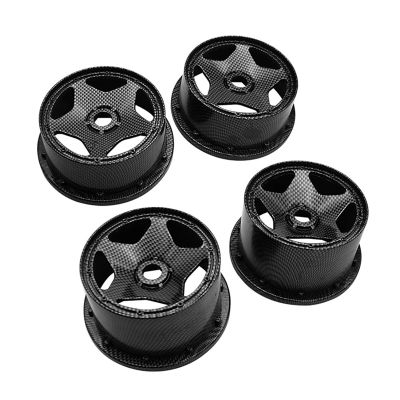 ALBARAY Upgrade Parts Compatible with Hpi for Rovan for Rofun for Baja 5b Ss Plastic Front Or Rear Wheel Hub for 1/5 Buggy Rc Car Parts (Color : Front Rear 4pc)