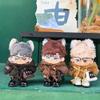 niannyyhouse 10cm 15cm 20cm Plush Doll Clothes Woolen Hoodie Pants Backpack Glasses Leather Shoes Color Blocked Outfit Doll Dress Up (Black-15cm) view 3