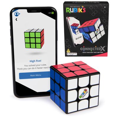 Rubik's Cube, The Official Rubiks ConnectedX, Bluetooth-Enabled 3x3 Speed Cube with Guided Learning App for Beginners, Brain Teaser Fidget Toy & Puzzle for Adults, Teens, & Kids, for Ages 8 & Up