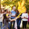 Waenerec Hippie Pinata with Stick & Blindfold Daisy Flower Mexican Pinata Game for Girl Groovy Birthday Party Decorations Supplies view 2