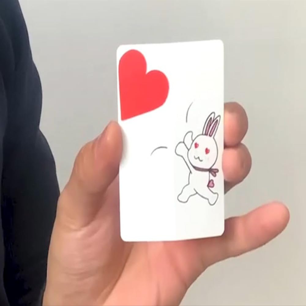 Bunny Heart Sponge Close up Magic Props Adult Magic Tricks Illusions Magic for Lover Street Magie Funny Magic Show