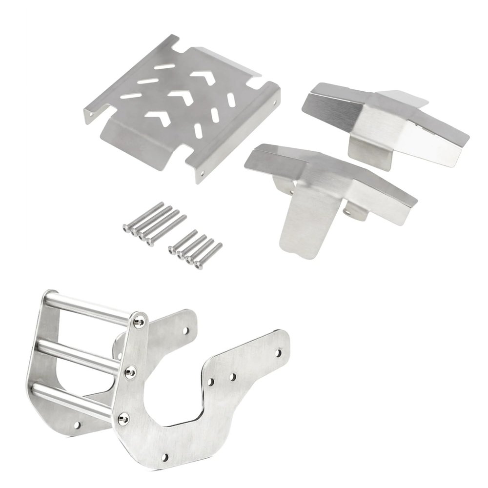 ALBARAY Upgrade Parts Compatible with LOSI for LMT for 4WD Metal Front Bumper and Chassis Armor Axle Protector Solid Axle Truck RC Car Upgrade Parts Accessories