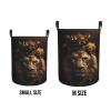 Foruidea Brave Lion With Crown Laundry Basket,Laundry Hamper,Collapsible Storage Bin, Oxford Fabric Clothes Baskets,Nursery Hamper For Home,Office,Dorm,Gift Basket, Medium view 4