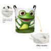 Foruidea Merry Green Frog With Greater Eye Laundry Basket,Laundry Hamper,Collapsible Storage Bin, Oxford Fabric Clothes Baskets,Nursery Hamper For Home,Office,Dorm,Gift Basket view 2