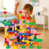 LovesTown Marble Run Toys, 133PCS Marble Maze Game for Kid, Construction Building Blocks Toys with Marbles, for Kids and Parent-Child Games, Classroom Valentines Exchange Gifts, Birthday Gift for Kids view 2