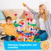 LovesTown Marble Run Toys, 133PCS Marble Maze Game for Kid, Construction Building Blocks Toys with Marbles, for Kids and Parent-Child Games, Classroom Valentines Exchange Gifts, Birthday Gift for Kids view 3