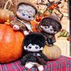 niannyyhouse 10cm 15cm 20cm Plush Doll Clothes Woolen Hoodie Pants Backpack Glasses Leather Shoes Color Blocked Outfit Doll Dress Up (Brown-20cm) view 3