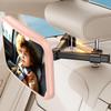 Baby Car Mirror for Baby Car Seat Safely Mirror Hook Clip Design for Rear Facing Infant Newborn 360 Rotation Baby Backseat Mirror Wide Clear View Shatterproof Easy Install Baby Essentials - Pink view 1