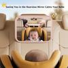 Baby Car Mirror for Baby Car Seat Safely Mirror Hook Clip Design for Rear Facing Infant Newborn 360 Rotation Baby Backseat Mirror Wide Clear View Shatterproof Easy Install Baby Essentials - Pink view 3