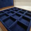 Wooden Box for Coins Medals 30 Boxes 40 x 40 mm Italian Velvet Handmade Coins&More Coins Wallet Customisable view 3