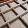 Wooden Box for Coins Medals 30 Boxes 40 x 40 mm Italian Velvet Handmade Coins&More Coins Wallet Customisable view 4
