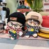 niannyyhouse 10cm Plush Doll Clothes Plaid Scarf Knit Hat Hoodie Bib Pants Glasses Shoes Forest Outfit Doll Accessories Dress Up (Black) view 3