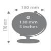 13cm Diameter Globe - Gagarin - Chrome Metal Base Topographic Map - Movable Axis - Blue Green - TROIKA Original view 4