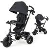 HONEY JOY Tricycle, 6 in 1 Kids Trike Stroller w/Adjustable Push Handle & Canopy, Reversible Seat, Safety Belt, Folding Pedal, Cup Holder, Storage, Push Tricycle for Toddlers 9 Months-5 Years (Black) view 1