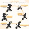 HONEY JOY Tricycle, 6 in 1 Kids Trike Stroller w/Adjustable Push Handle & Canopy, Reversible Seat, Safety Belt, Folding Pedal, Cup Holder, Storage, Push Tricycle for Toddlers 9 Months-5 Years (Black) view 4
