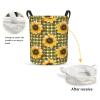 Foruidea Green Checkered Sunflowers Pattern Laundry Basket,Laundry Hamper,Collapsible Storage Bin, Oxford Fabric Clothes Baskets,Nursery Hamper For Home,Office,Dorm,Gift Basket view 2