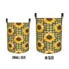 Foruidea Green Checkered Sunflowers Pattern Laundry Basket,Laundry Hamper,Collapsible Storage Bin, Oxford Fabric Clothes Baskets,Nursery Hamper For Home,Office,Dorm,Gift Basket view 4