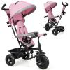 HONEY JOY Tricycle, Kids Trike Stroller w/Adjustable Push Handle & Canopy, Reversible Seat, Safety Belt, Folding Pedal, Cup Holder, Storage, Push Tricycle for Toddlers 9 Months-5 Years (Pink) view 1