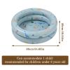 Buachois Inflatable Swimming Pool, Thickened Design Retro Blow Up Swimming Pool, Space Saving Family Cute Style Water Pool for Indoor or Outdoor(Blue) view 3
