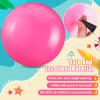 Yinder 24 Pieces Inflatable Beach Ball 6 Inches Pool Floating Ball Under the Sea Party Decorations Bubble Ocean Summer Pool Toys Party Supplies(Plain,Rose Pink) view 4