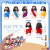 Bememo 100 Pcs Jesus Toys Little March for Jesus Figurine Miniature Tiny Doll to Hide and Seek Classic Religious Gifts for Easter Egg Stuffers (Lively Colors) view 2
