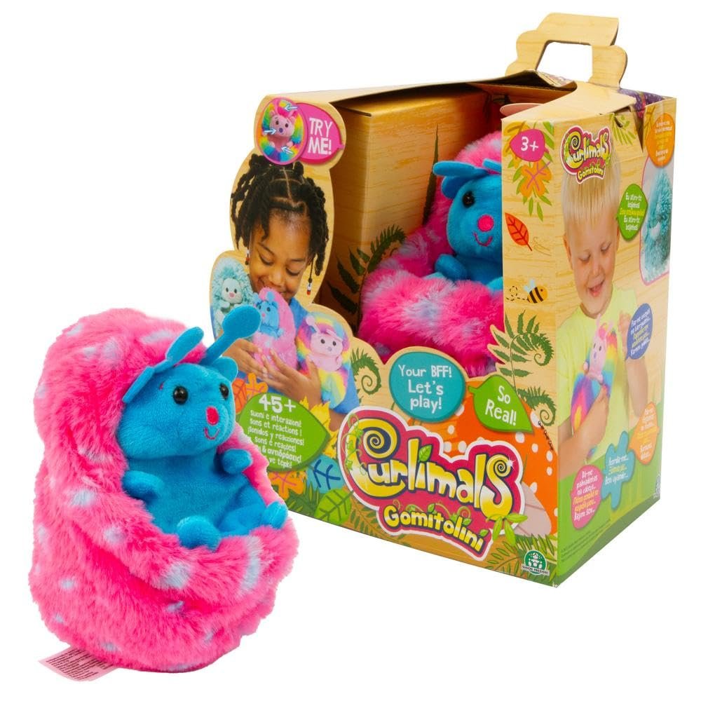 Giochi Preziosi Curlimals Bugs-Light The Ladybug Has a Soft Colourful Fur and Measures 17cm Tall with Over 45 Sounds and Reactions, for Children from 3 Years Old