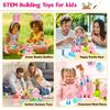 Hiwawind Magnetic Blocks Princess Toys - Easter Basket Stuffers - Princess Castle Building Blocks,Birthday Gifts for Girls, Toys for 3 4 5 6 7 8 Year Old Girls Boys, Preschool Toddlers Travel Toys view 2