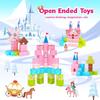 Hiwawind Magnetic Blocks Princess Toys - Easter Basket Stuffers - Princess Castle Building Blocks,Birthday Gifts for Girls, Toys for 3 4 5 6 7 8 Year Old Girls Boys, Preschool Toddlers Travel Toys view 3