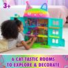 DREAMWORKS GABBY'S DOLLHOUSE, 14 Pc Celebration Dollhouse, 25-Inches Tall, with Toy Figures, Doll House Furniture & 10 Sounds, Kids Toys for Girls & Boys Ages 3+ view 3