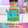 DREAMWORKS GABBY'S DOLLHOUSE, 14 Pc Celebration Dollhouse, 25-Inches Tall, with Toy Figures, Doll House Furniture & 10 Sounds, Kids Toys for Girls & Boys Ages 3+ view 4