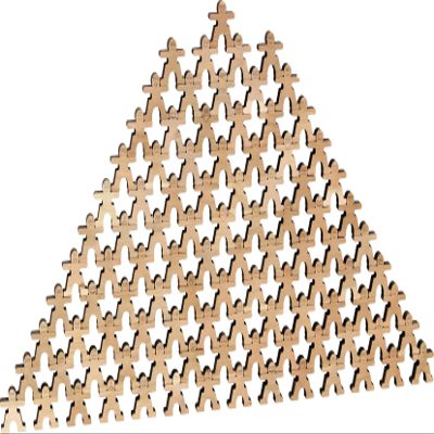 Maple Landmark Stacking Dudes (100pc Set) - Made in USA