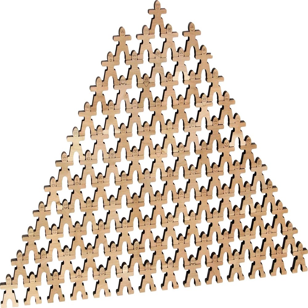 Maple Landmark Stacking Dudes (100pc Set) - Made in USA