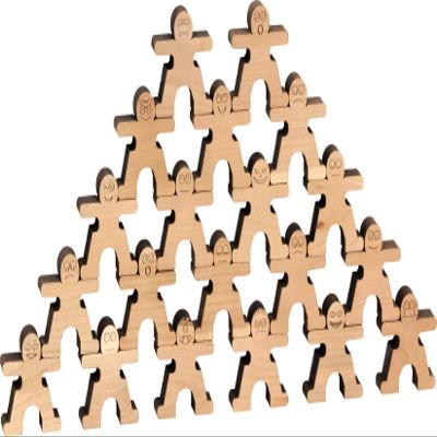 Maple Landmark Stacking Dudes (20pc Set) - Made in USA