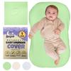 100% Waterproof Baby Lounger Cover - 2-Ply Organic Cotton Slipcovers Keep Your Lounger Clean & Your Baby Comfy - Machine Washable - (Lounger Not Included) - Sage view 1