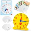 edxeducation Learning Clock Activity Set | 8 Double-Sided Activity Cards and 25 Flashcards | Digital and Analog Teaching Clocks for Kids view 1