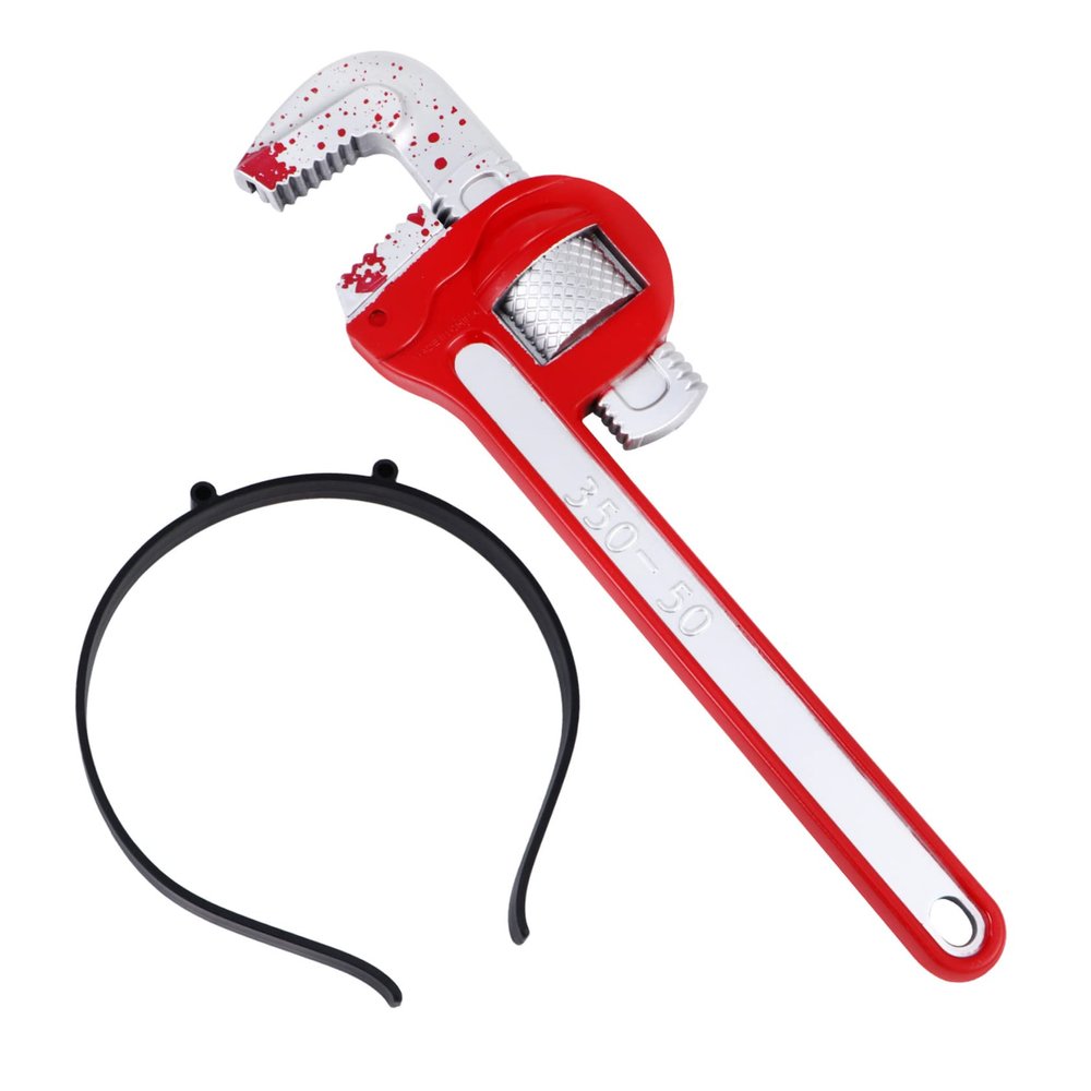 IWOWHERO 2pcs Halloween Head Prop Wrench Halloween Headband Bleeding Effect Creepy Headwear for Party