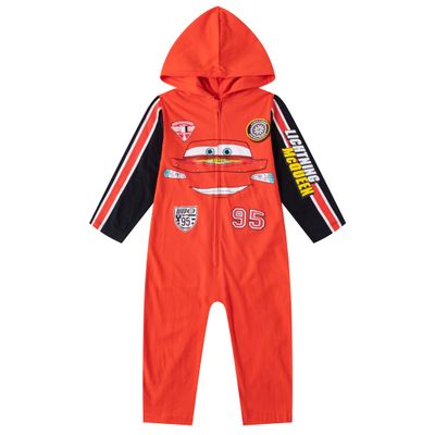 Cars Disney Lighting McQueen Boys Hooded Coverall for Toddlers and Big Kids