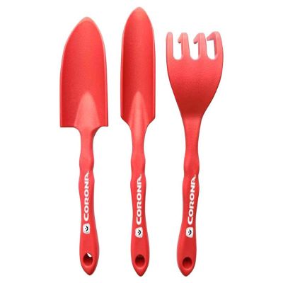 Corona Tools Kids Garden Tool Set, 3-Piece Gardening Tools for Children Ages 4+, Includes Trowel, Transplanter & Cultivator, Durable Lightweight Plastic Outdoor Gardening Set