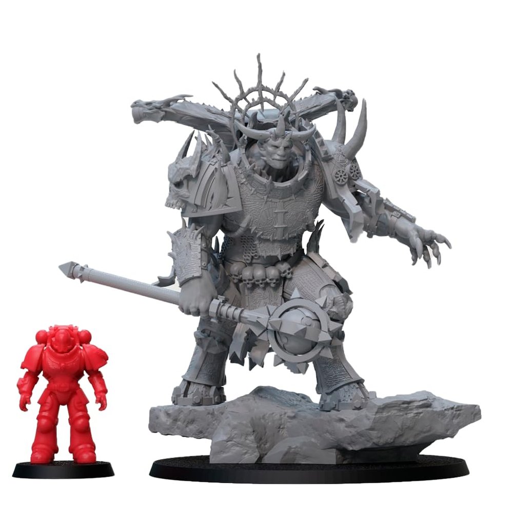Customized Lorgar Aurelian Daemon Prince Personalized from W40k Chaos spacemarines 3D Resin Miniature Official Scale